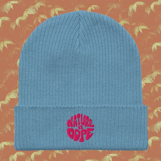 Flamingo Pink NiD Bubble 100% Organic Cotton Beanie